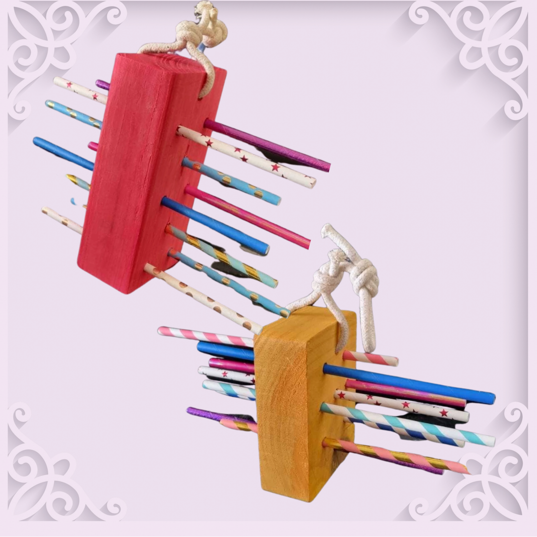 Porcupine Block Foraging Toy Destructible foraging small pet and