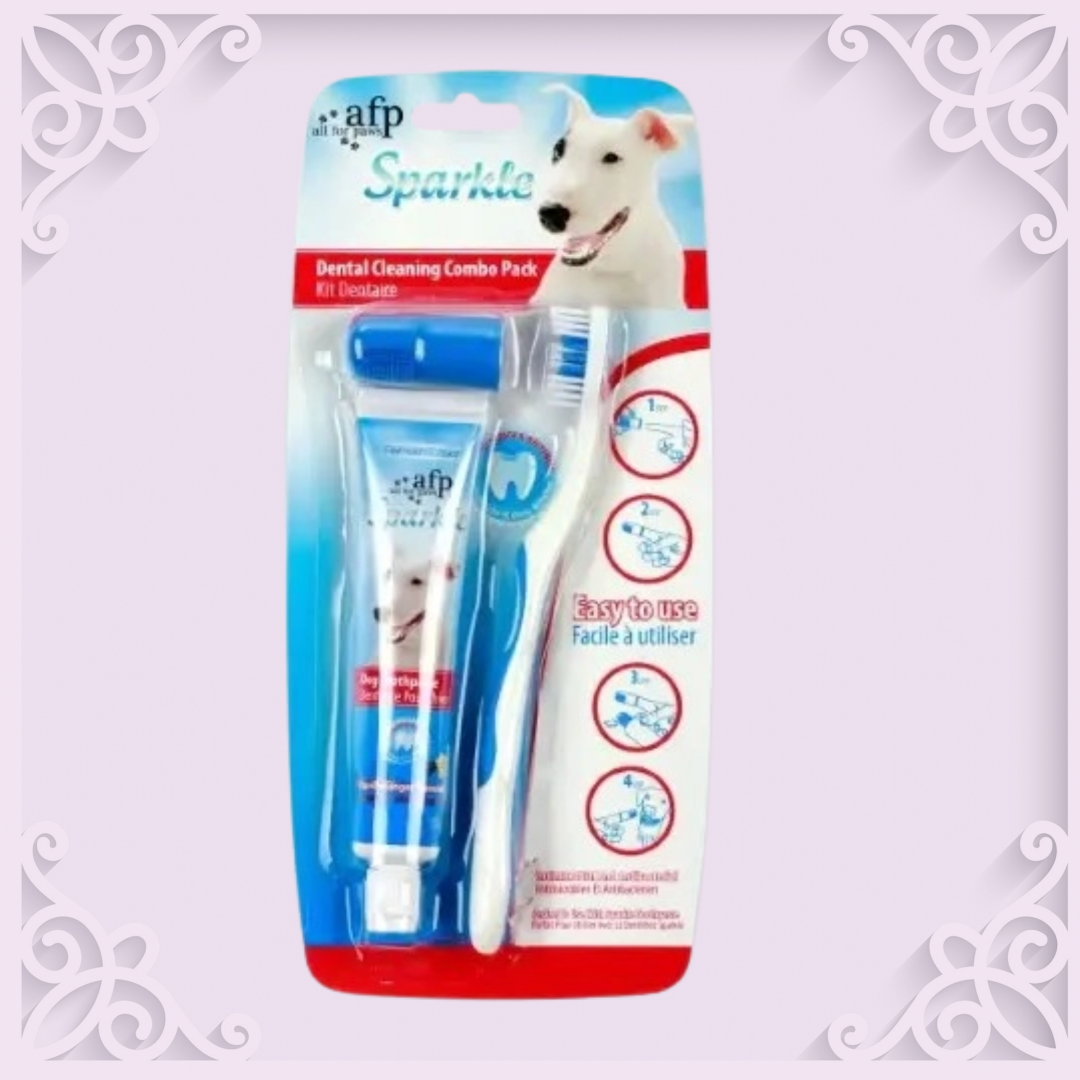 Sparkle Dental Cleaning Combo Pack W/Peanut Butter Toothpaste