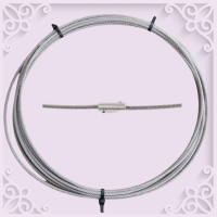 Stainless Steel Wire Rope 50cm(Half a Meter) + 1 Stainless Steel Linking Plug Combo