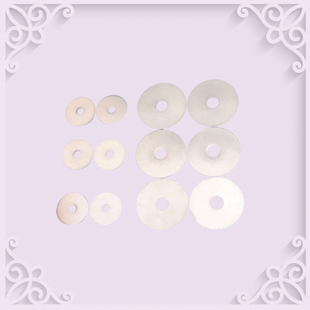 Stainless Steel Washers - 5mm and 8mm - 6 in a Pack)