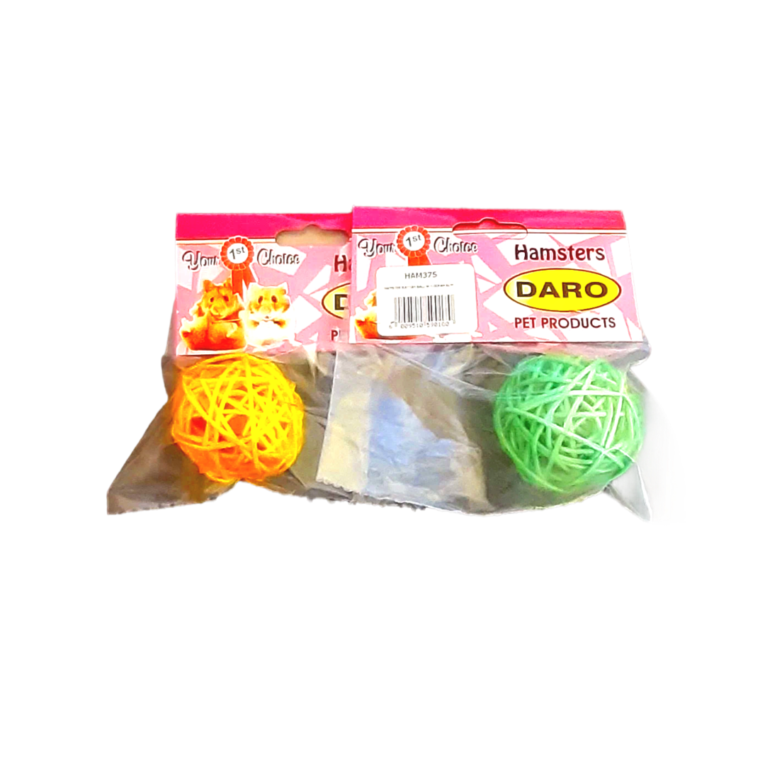 Hamster Rattan Ball with Loofah - 6cm