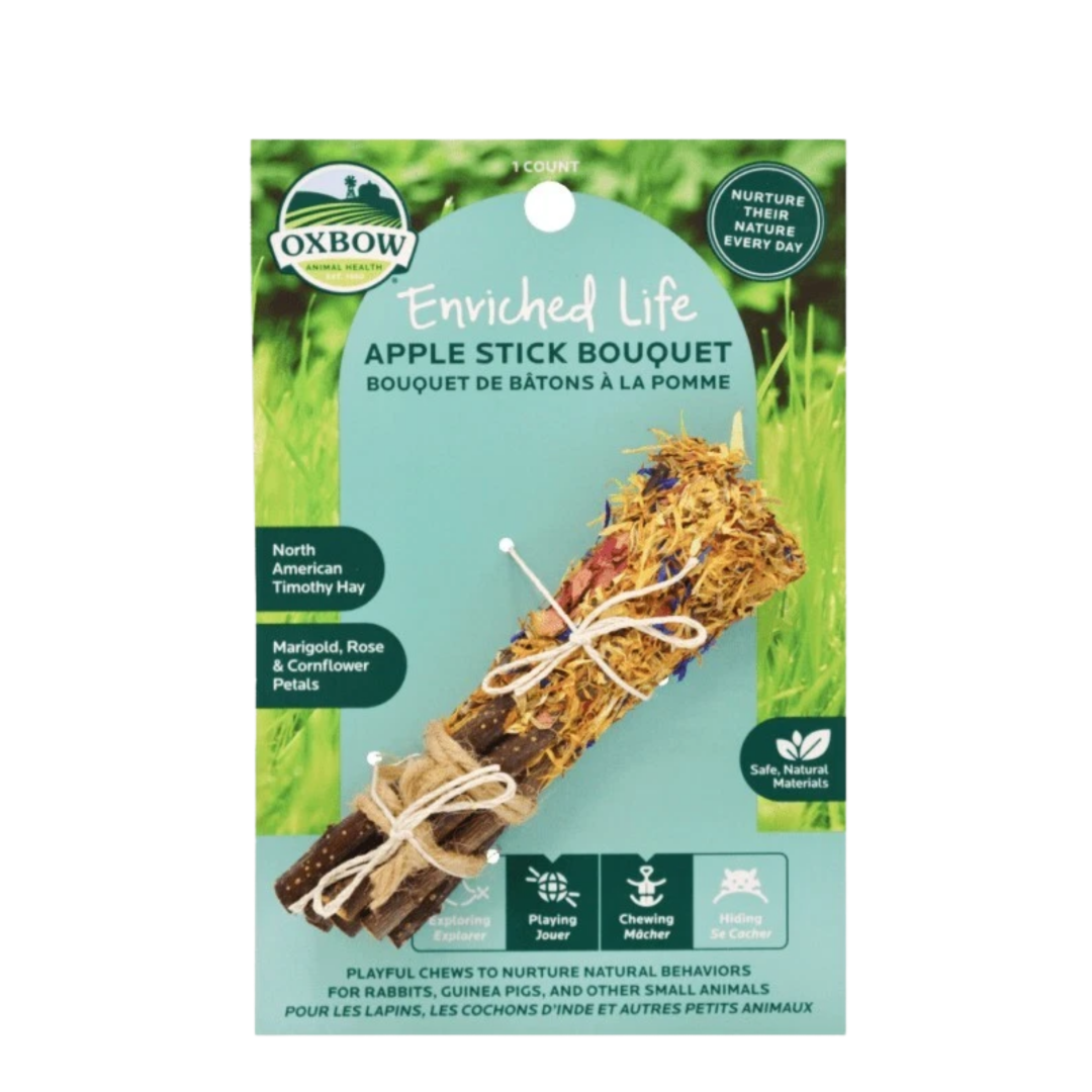 Oxbow Enriched Life Apple Stick Bouquet  (Marigold, Rose, Cornflower)