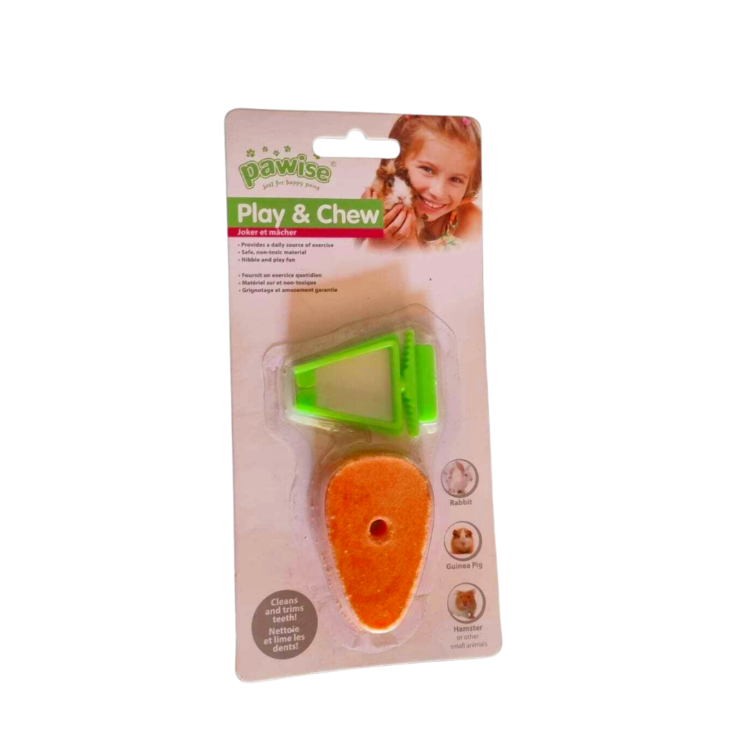 Pet Wise Mineral Carrot Chew Toy Clip