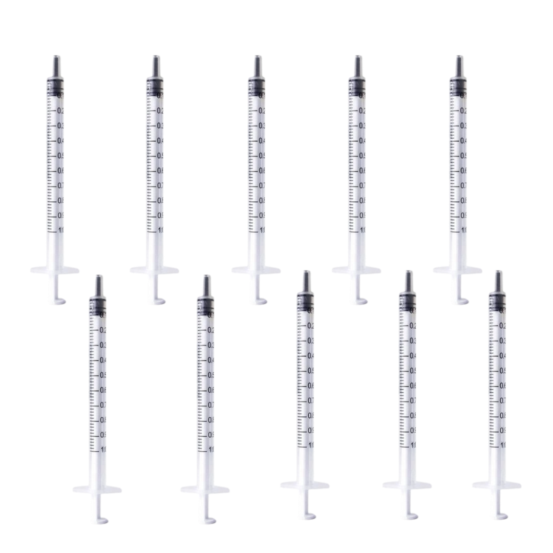 3 Part Luer Slip 1ml Naked Syringe