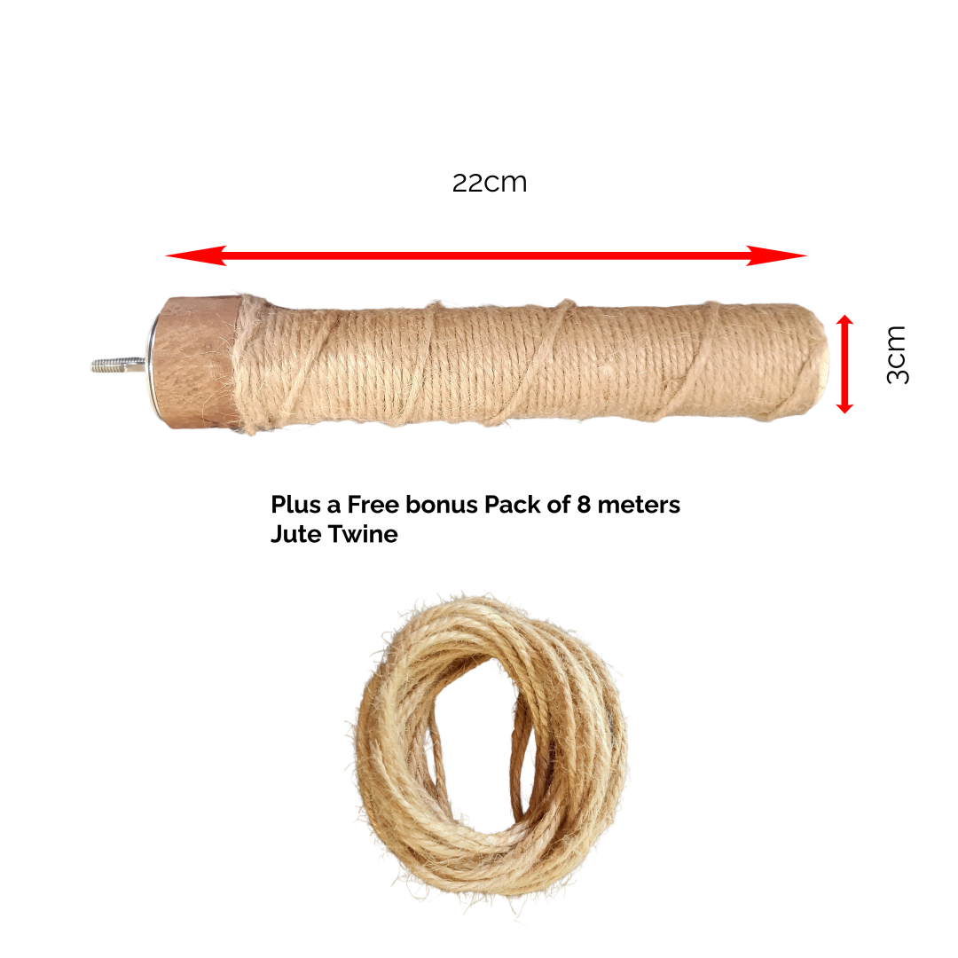 The All Natural Perch + free bonus pack of 8 Meters Jute Twine