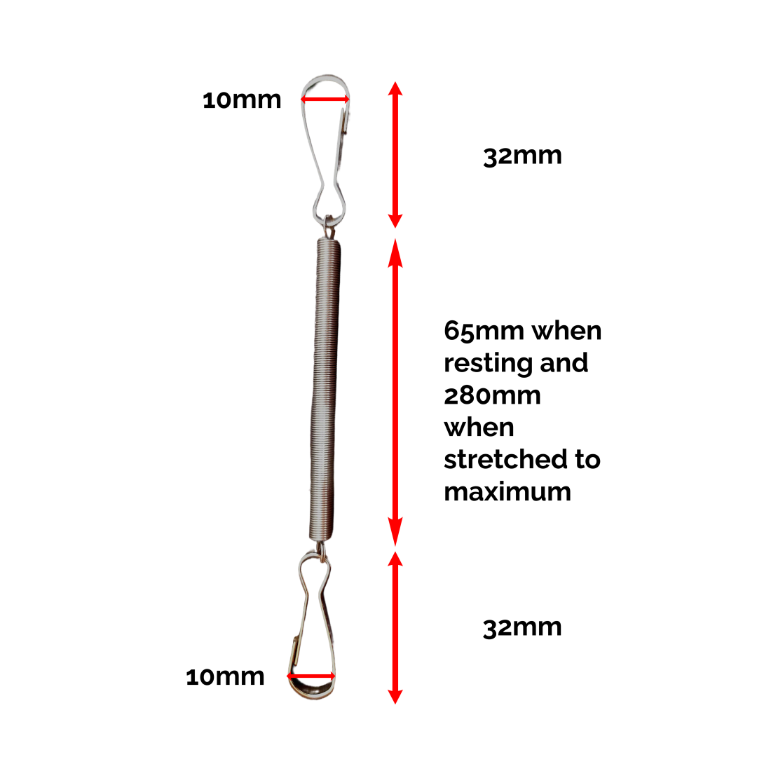 Stainless Steel Spring with Dual Snap Hooks