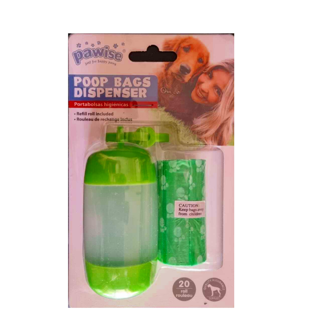 Pawise Poop Bag Dispenser with 20 Refill Bags