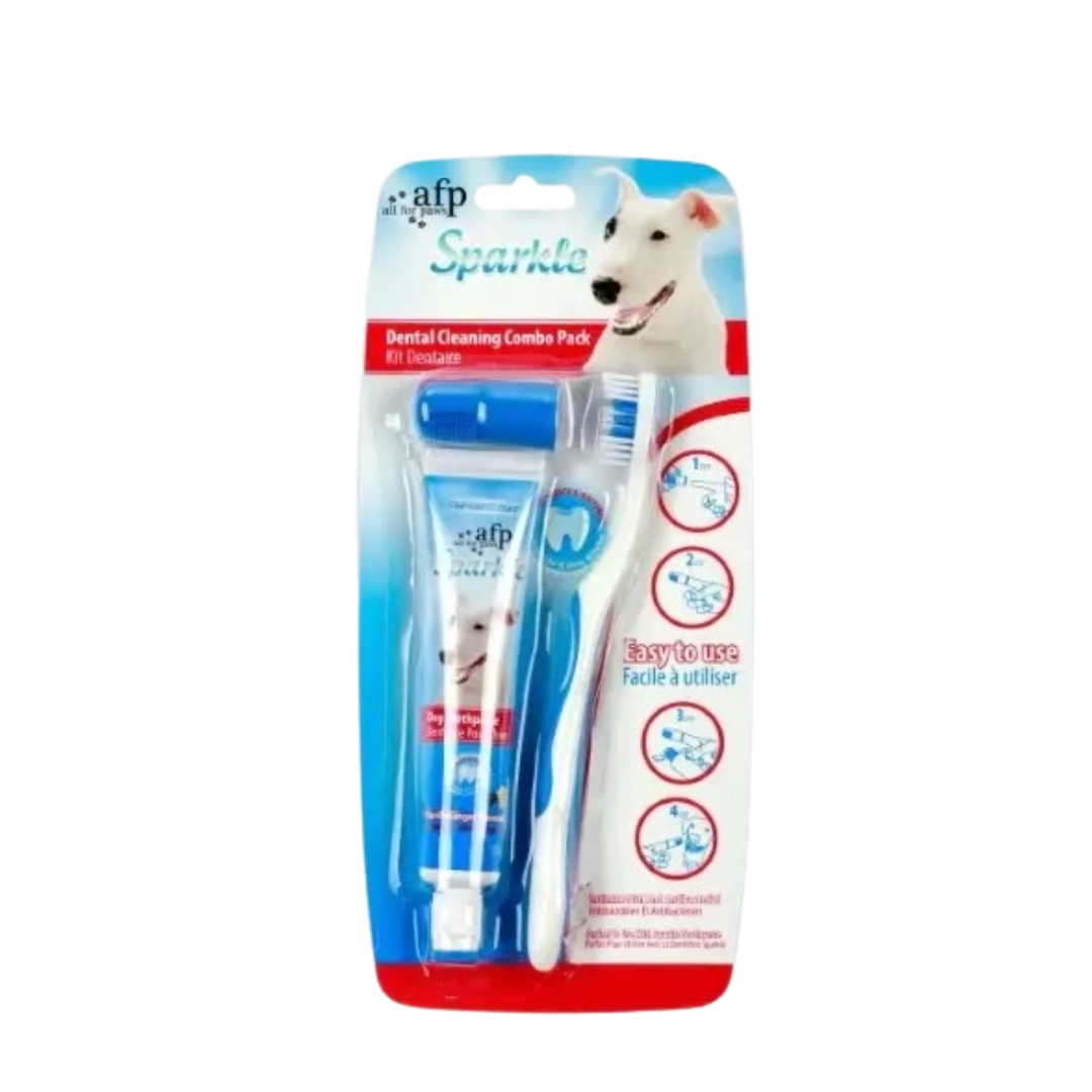 Sparkle Dental Cleaning Combo Pack W/Peanut Butter Toothpaste