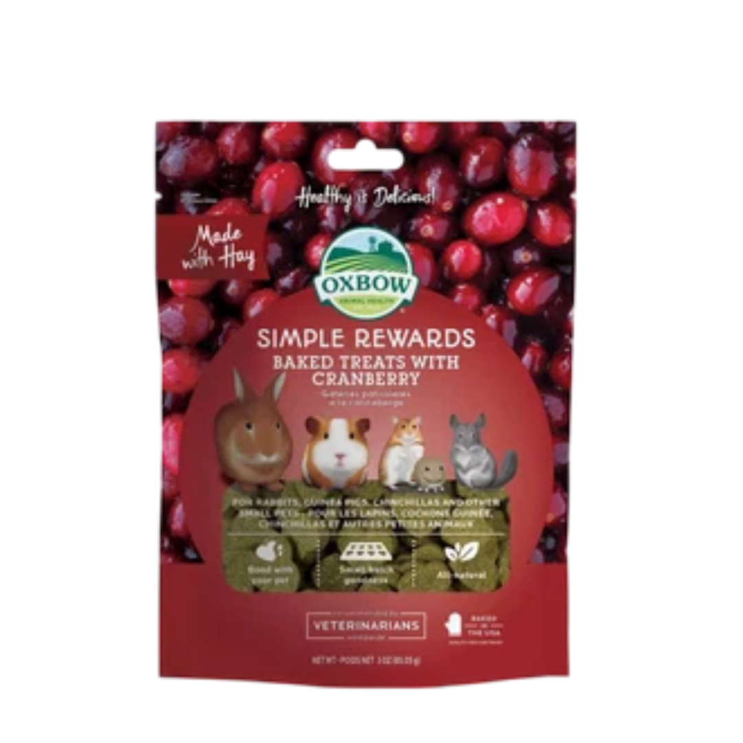 Oxbow Simple Rewards Baked Treats with Cranberry - 85g