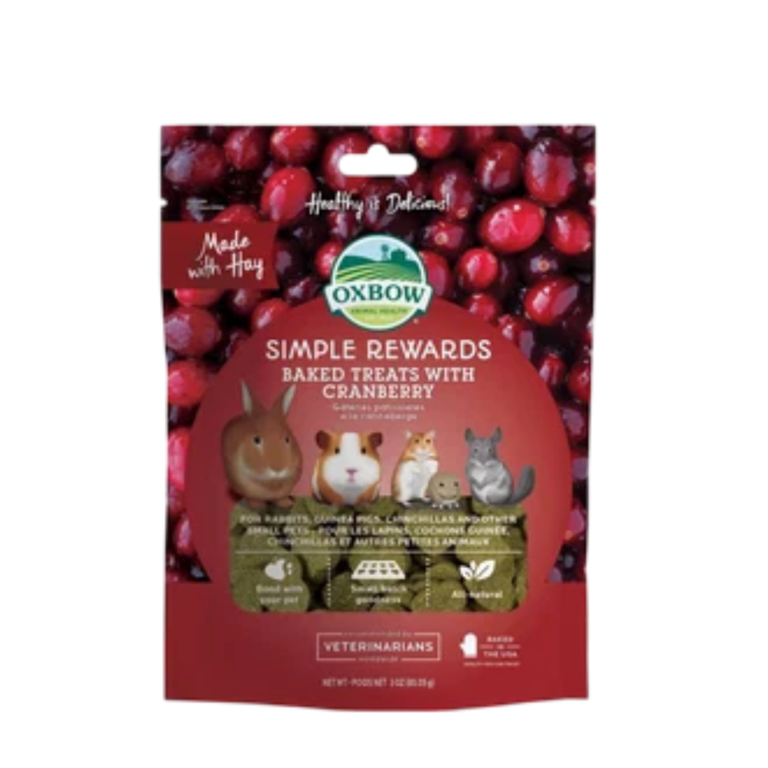 Oxbow Simple Rewards Baked Treats with Cranberry - 85g