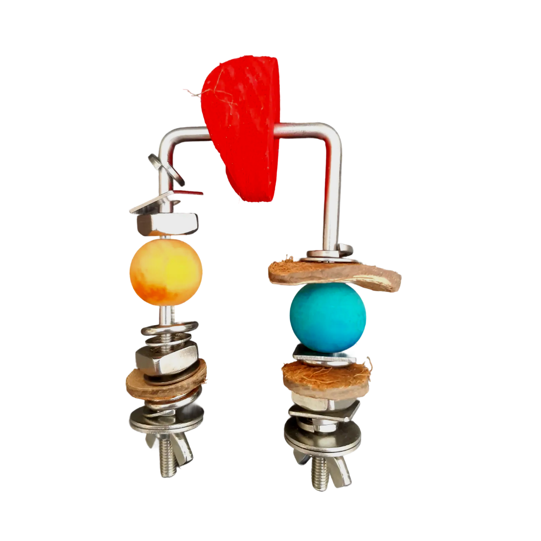 Small Stainless-Steel Parrot Spinner Perch