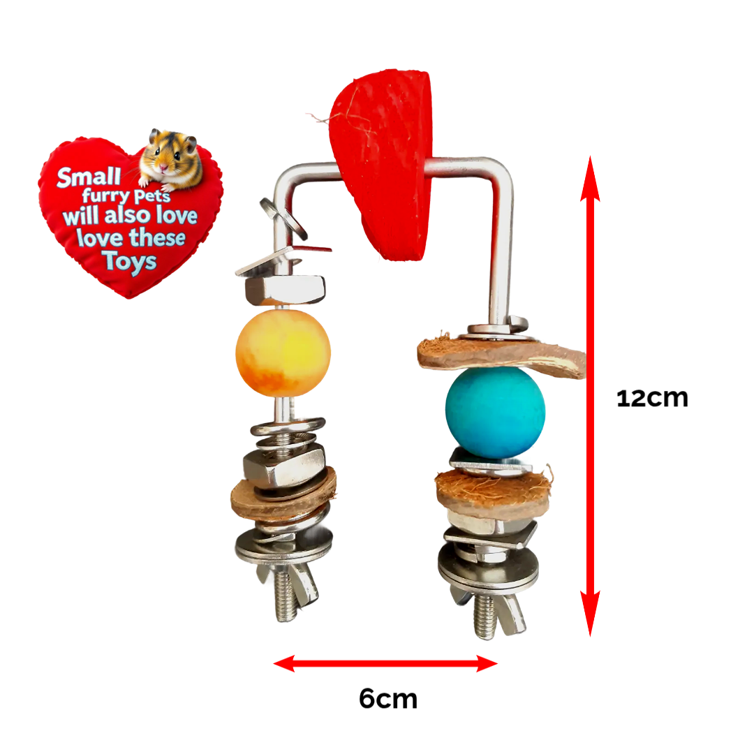 Small Stainless-Steel Parrot Spinner Perch 1