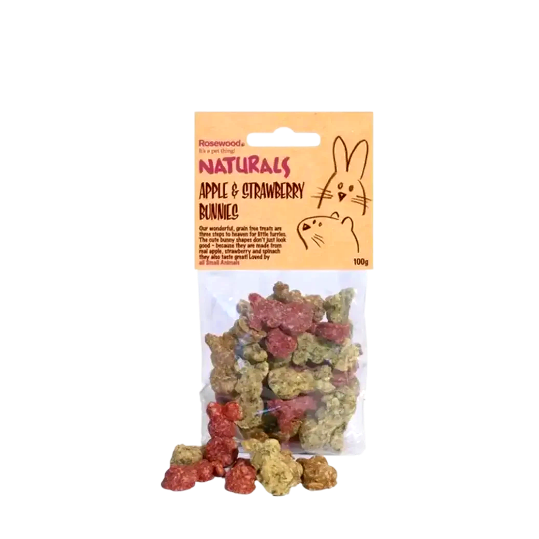 Naturals Apple and Strawberry Bunnies 100g