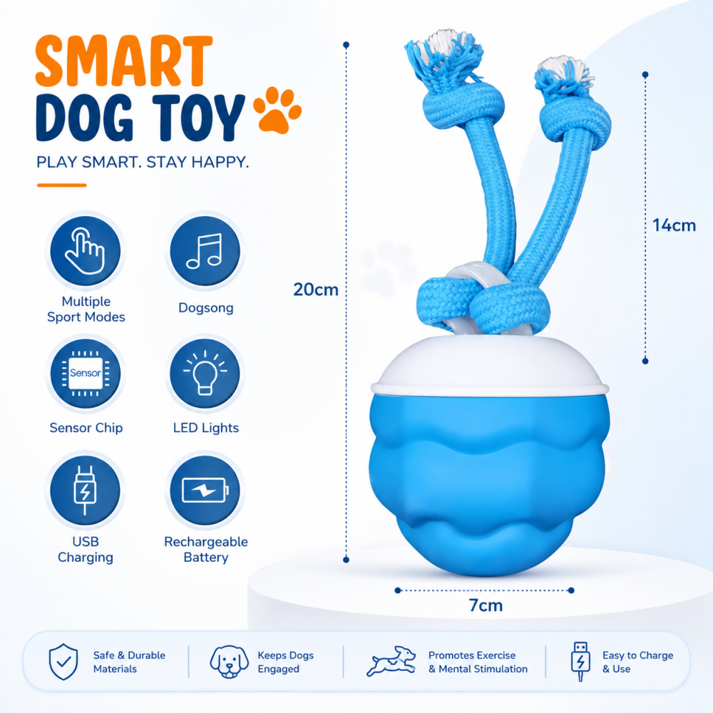 Rechargeable Interactive Automatic Rolling Dog Ball