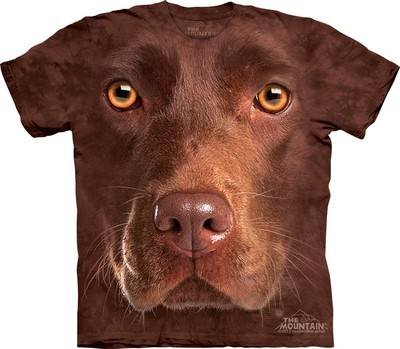 Chocolate Labrador Face T Shirt - Medium