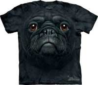 Black Face Pug T Shirt - Medium