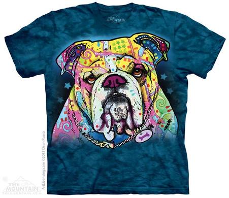 Colourful Bulldog T Shirt - Medium