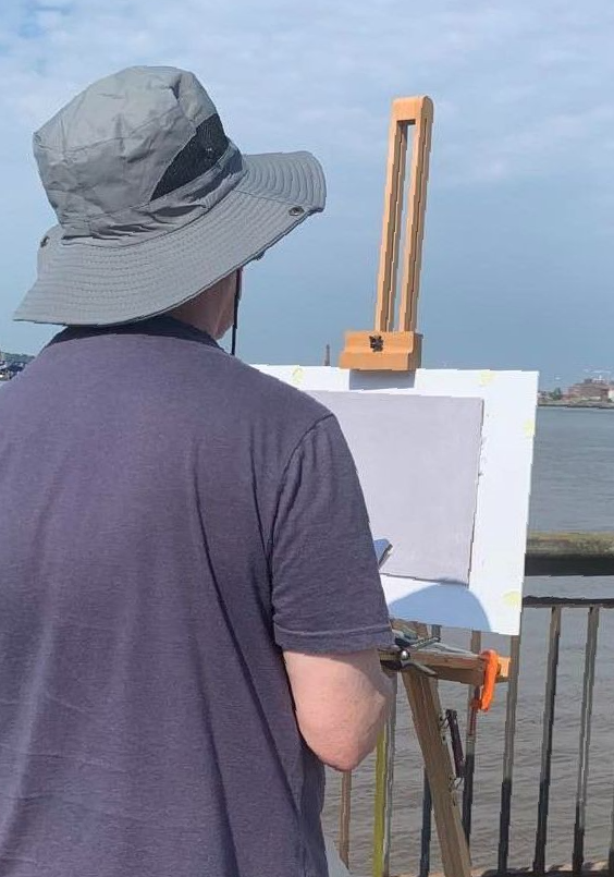 Mike Greatbanks Painting Outdoors
