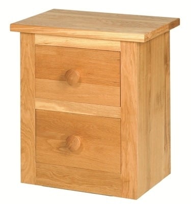 Quercus Small 2 Drawer Bedside