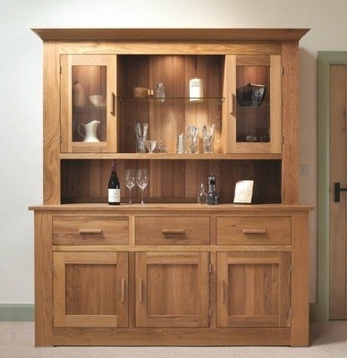 Quercus Large 3 Bay Dresser Base with Deluxe Glazed Top