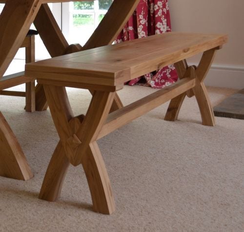 Hampton Abbey Oak 1.8m Bench