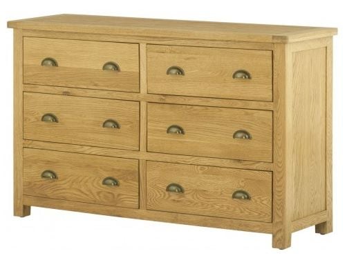 Purbeck Oak 6 Drawer Wide Chest