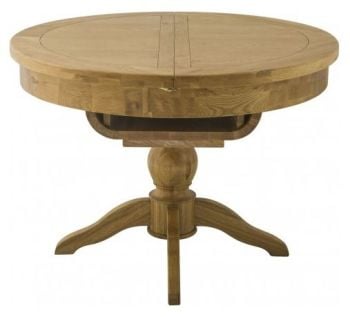 Purbeck Grand Oak Round Butterfly Extending Table