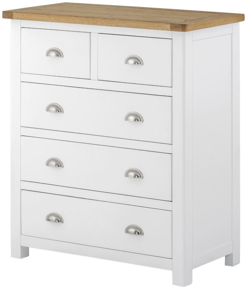Purbeck Painted 2 Over 3 Chest - White