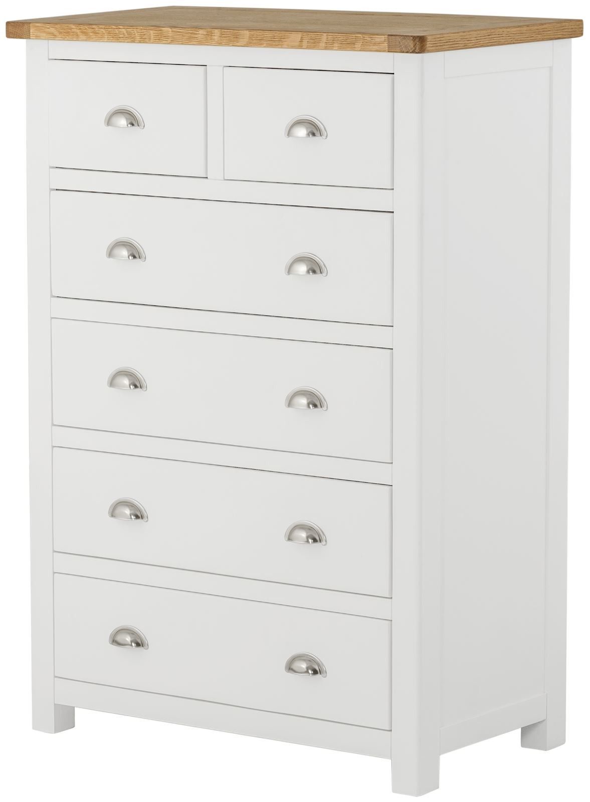 Purbeck Painted 2 Over 4 Chest - White