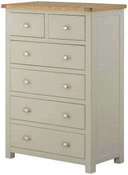 Purbeck Painted Chest - 2 Over 4 Drawers