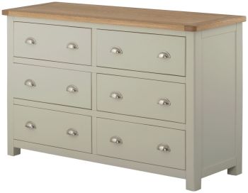 Purbeck Painted Chest - 6 Drawer Wide