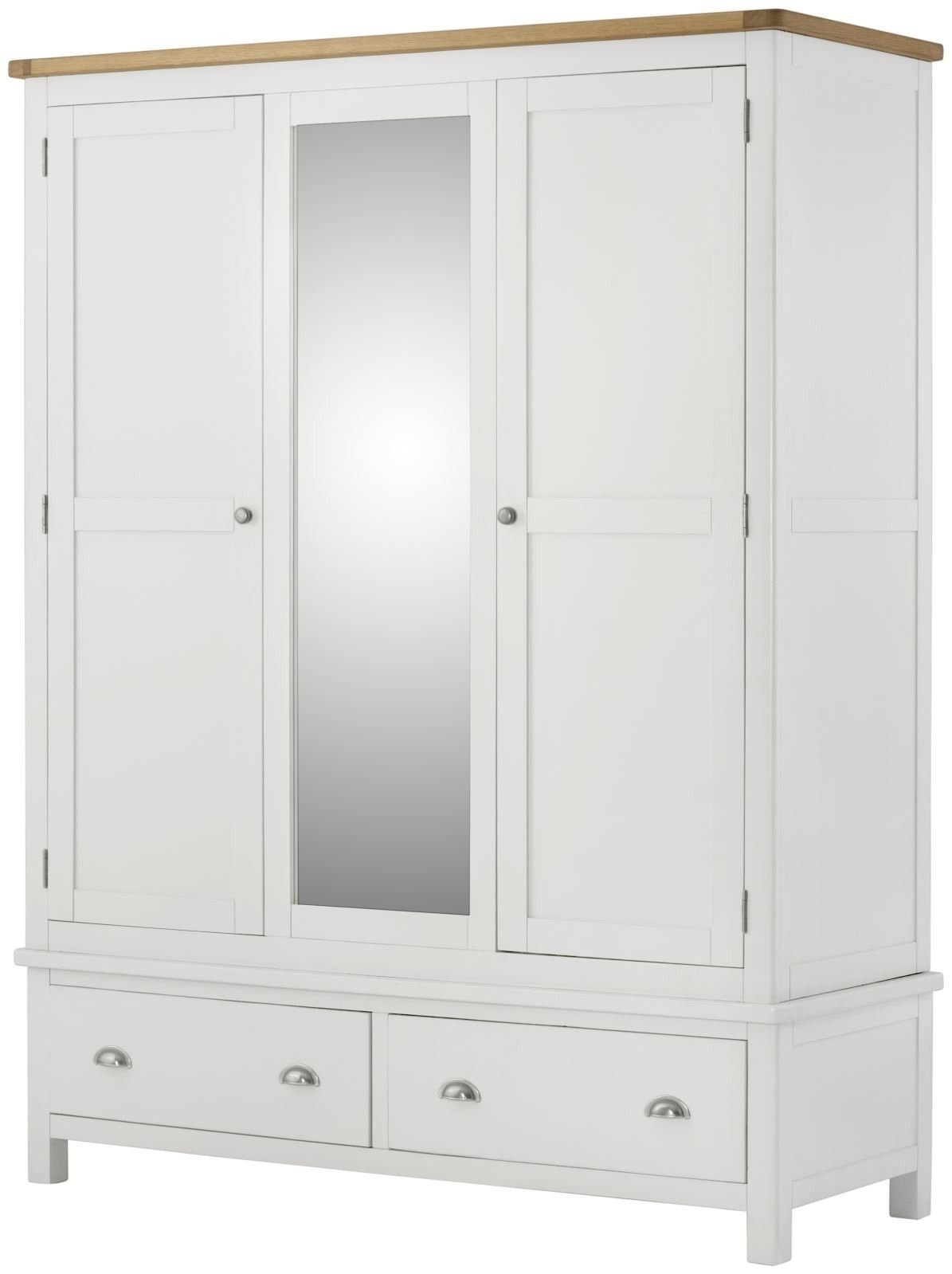 Purbeck Painted Triple Wardrobe - White