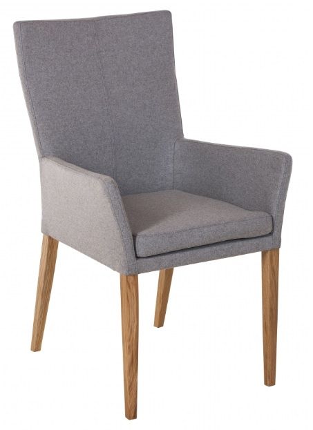Fabric Upholstered Dining Chairs With, Upholstered Dining Chairs With Arms Gray