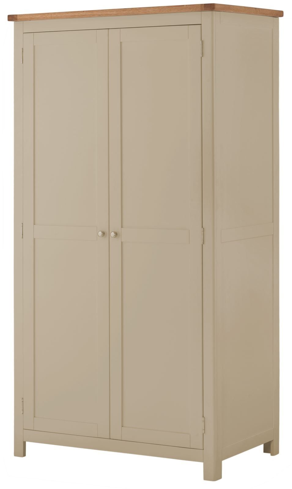 Purbeck Painted 2 Door All Hanging Wardrobe - Stone