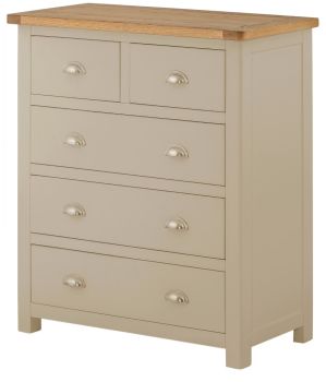 Purbeck Painted Chest - 2 Over 3 Drawers