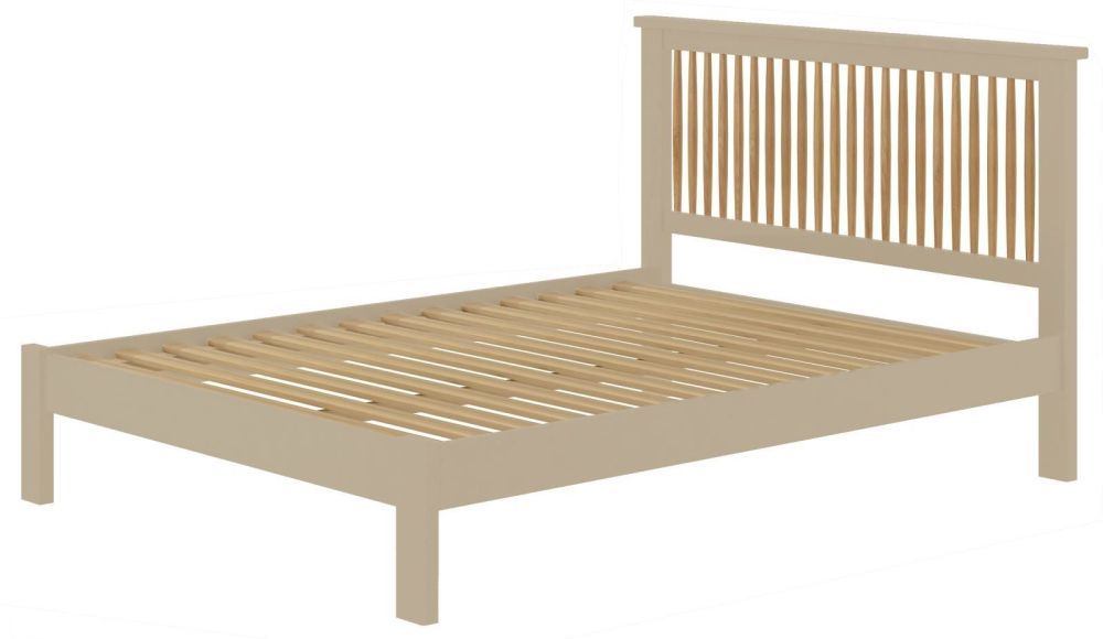 Purbeck Painted 5' Kingsize Bed - Stone