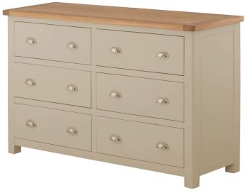 Purbeck Painted Chest - 6 Drawer Wide