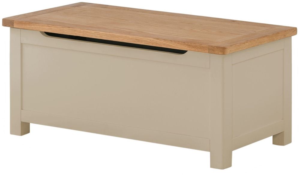 Purbeck Painted Blanket Box - Stone