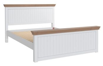 New Forest Painted/Oak Bed - 3' Single Panel Bed - High Foot End