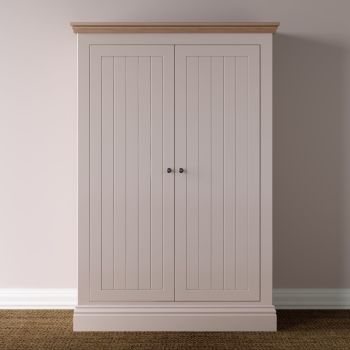 New Forest Wardrobe  Painted/Oak - 2 Door All Hanging Wardrobe (Large)