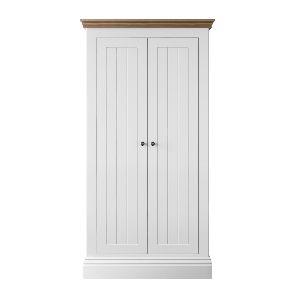 New Forest Wardrobe Painted Oak - 2 Door All Hanging Wardrobe (Small)