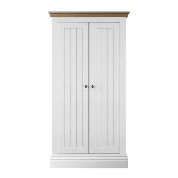 New Forest Wardrobe Painted/Oak - 2 Door All Hanging Wardrobe (Small)