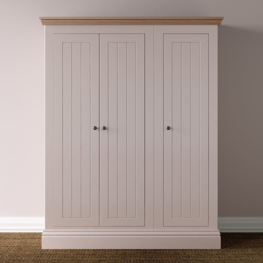 New Forest Wardrobe Painted/Oak - Triple All Hanging (available in small an