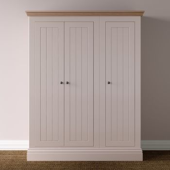 New Forest Wardrobe Painted/Oak - Triple All Hanging (available in small and large sizes)