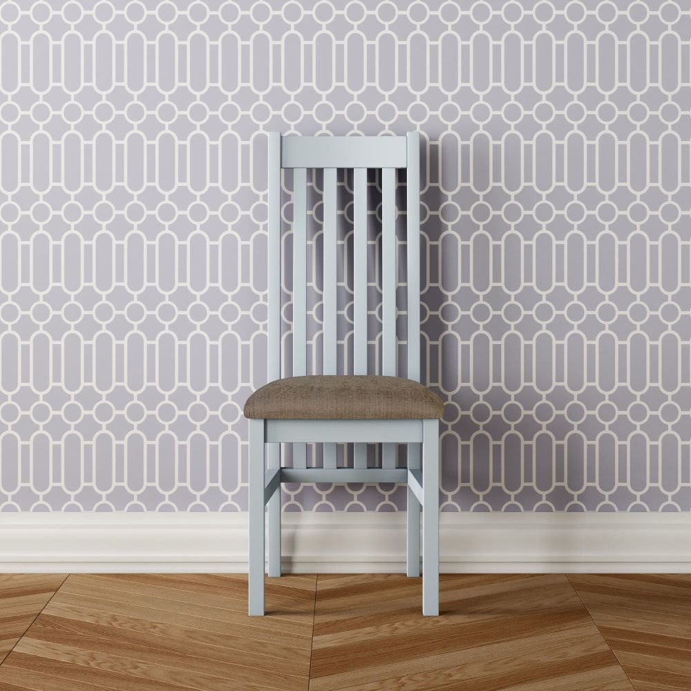 Slatted chair with Fabric Pad -also available with Oak seat