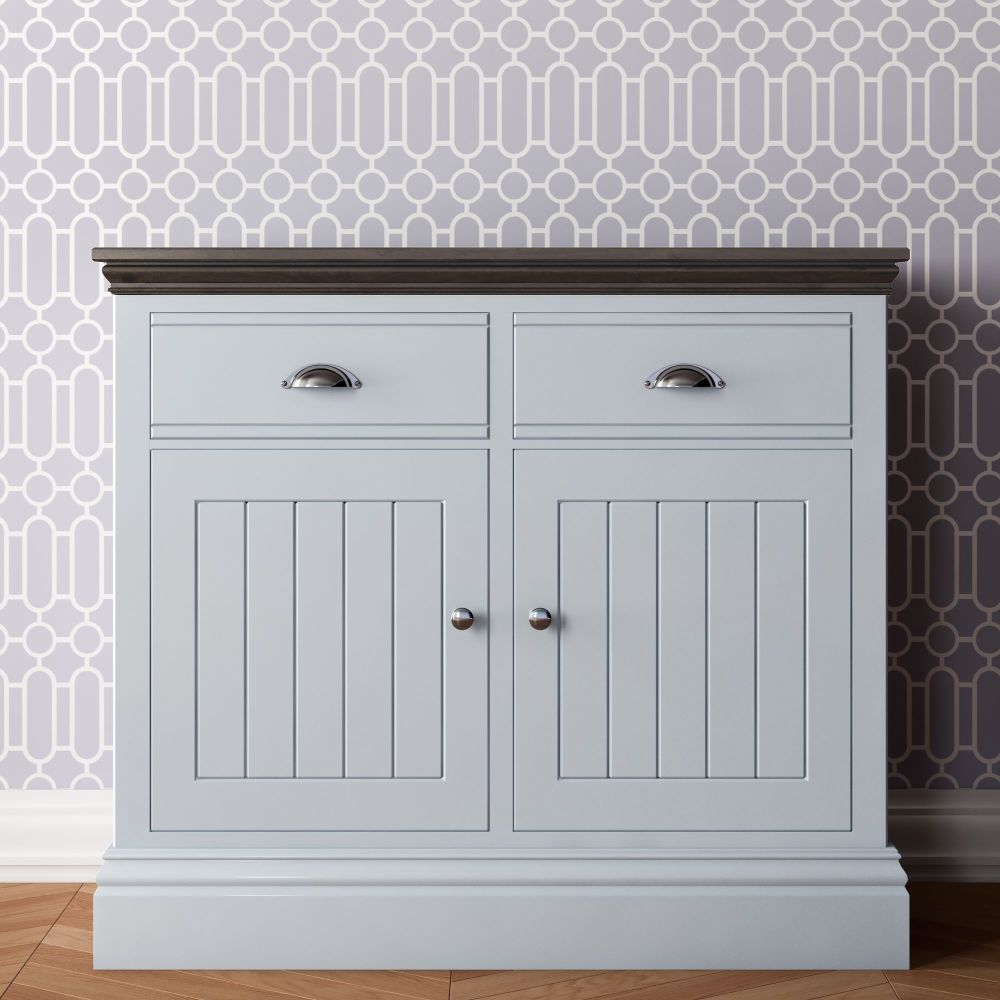 New Forest Painted Small 2 Drawer 2 Door Sideboard