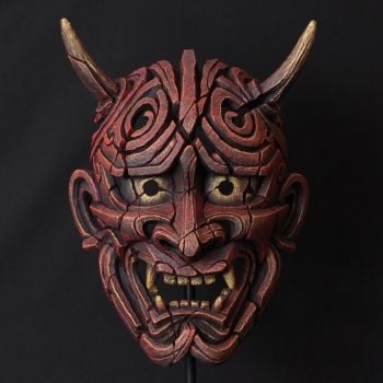 Japanese Hannya Mask - Antique Red