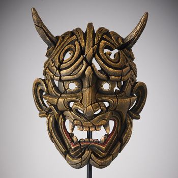Japanese Hannya Mask - Nesuke Gold