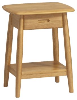 Oslo Oak side table with drawer