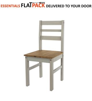 CORONA GREY *PAIR* of LINEA CHAIRS ESSENTIALS FLAT PACK